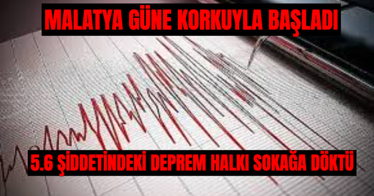 Malatya Güne Korkuyla Başladı, 5.6 Şiddetindeki Deprem Halkı Sokağa Döktü