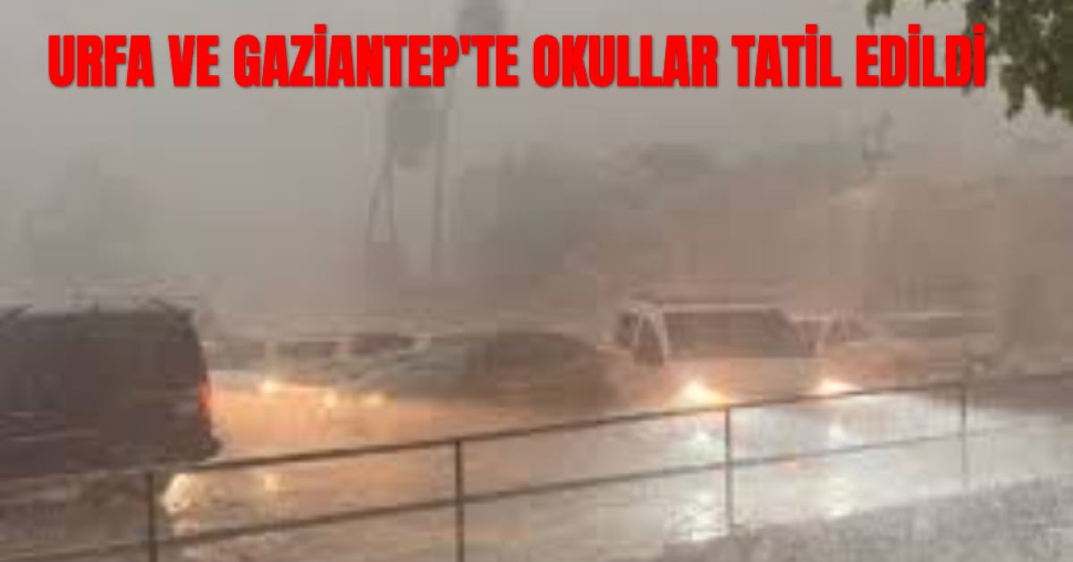Kötü Hava Koşulları Nedeniyle Gaziantep Ve Şanlıurfa'da Eğitim'e Ara Verildi